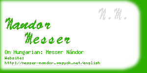 nandor messer business card